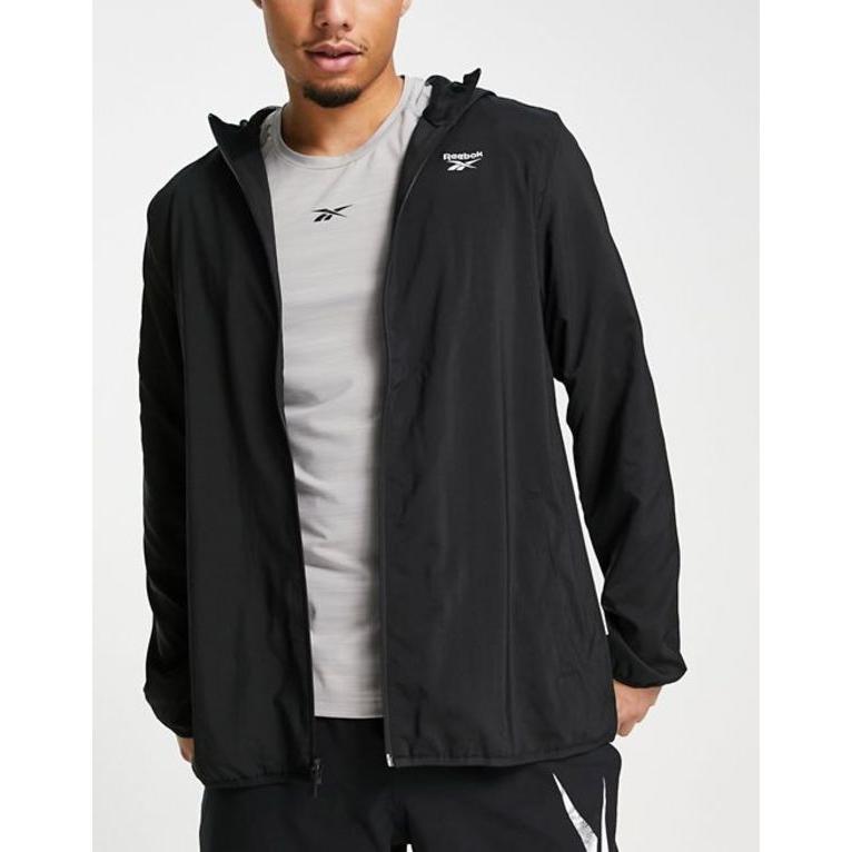 人気アイテム リーボック メンズ Black In Jacket Zip Full Woven Ready Workout Training Reebok アウター ジャケット ブルゾン ダウンコート サイズ L Taaluqstore Com