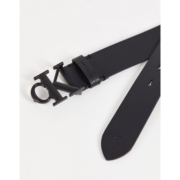 高級品市場 Jeans Klein Calvin アクセサリー ベルト メンズ カルバンクライン Monogram Black In Belt 35mm Hardware ベルト サイズ 95 Leduplexfitness Fr