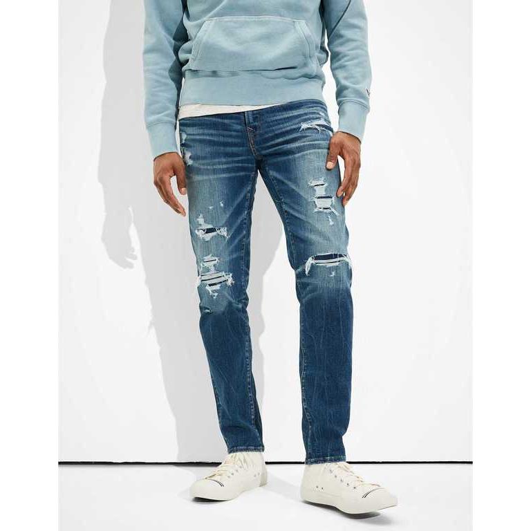 アメリカンイーグル デニムパンツ メンズ American Eagle Ae Airflex Patched Move Free Athletic Fit Jean Indigo Shadow Destroy 03 0118 5765 939 リビーダ Yahoo ショップ 通販 Yahoo ショッピング