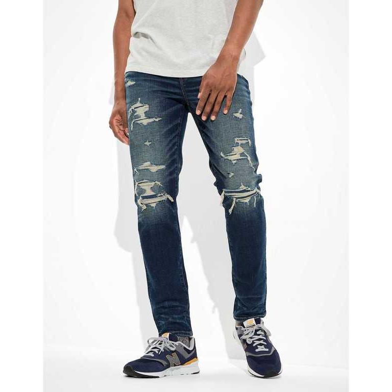 アメリカンイーグル デニムパンツ メンズ American Eagle Ae Airflex Patched Skinny Jean Darken Destroy 03 0119 6094 2 リビーダ Yahoo ショップ 通販 Yahoo ショッピング