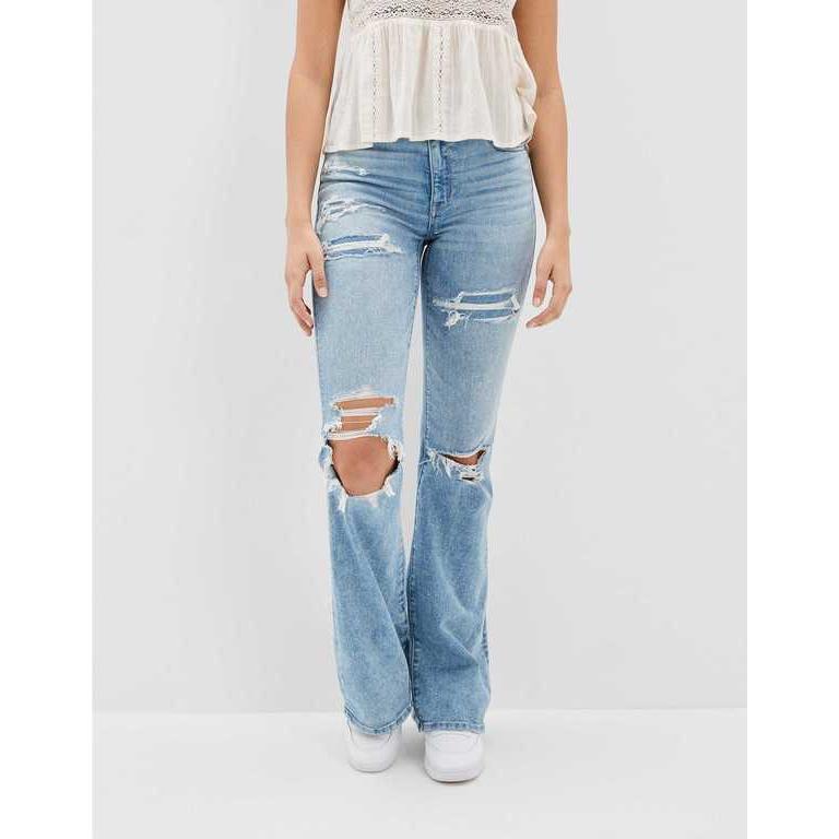 アメリカンイーグル デニムパンツ レディース American Eagle Ae Ne X T Level Ripped Super High Waisted Flare Jean Destroy Your Blues 03 1436 4025 486 リビーダ Yahoo ショップ 通販 Yahoo ショッピング