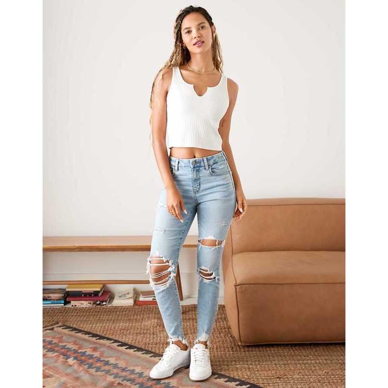 アメリカンイーグル デニムパンツ レディース American Eagle Ae Ne X T Level Ripped Curvy High Waisted Jegging Light Destroy Wash 03 3439 4162 508 リビーダ Yahoo ショップ 通販 Yahoo ショッピング