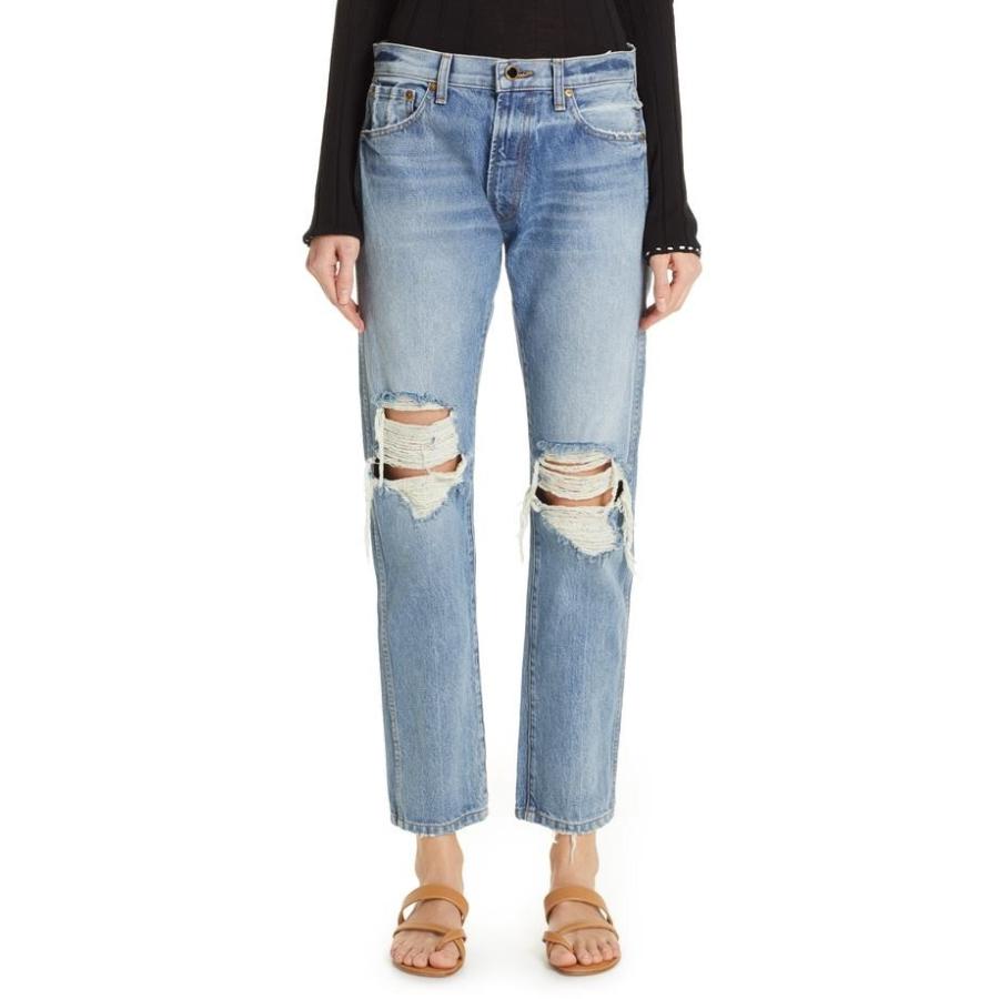 カイト レディース デニムパンツ ボトムス Khaite Kyle Ripped Relaxed Jeans Portland Zemledelie Org