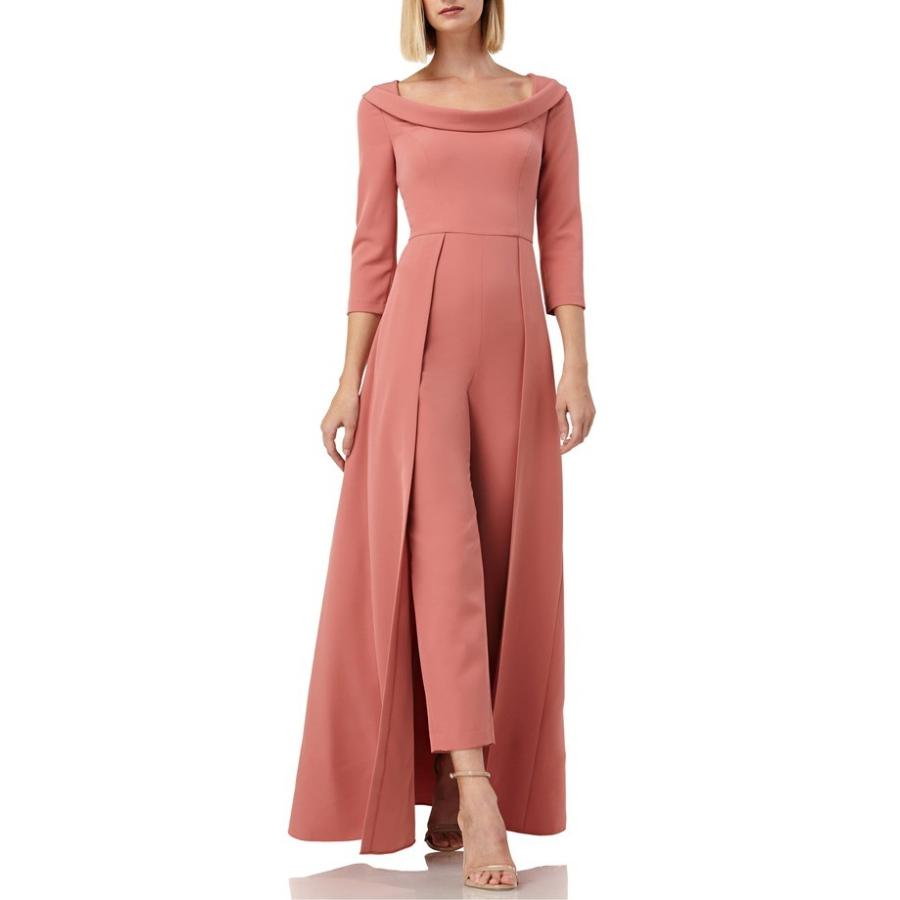 ケイ アンジャー レディース ワンピース トップス Kay Unger Crepe Maxi Romper Jo Shoppend Com