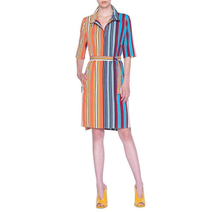 アクリス プント レディース ワンピース トップス Akris Punto Parasol Stripe Shirtdress Supersport Tn