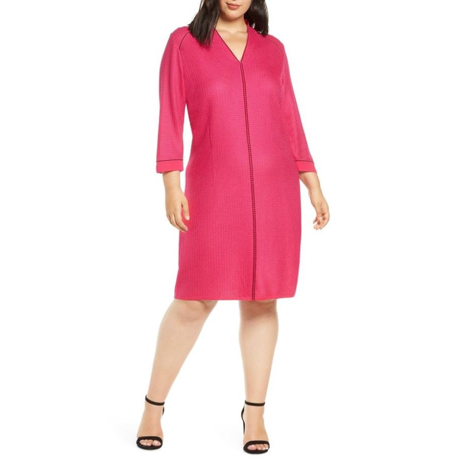 ミンウォン レディース ワンピース トップス Ming Wang Jacquard Knit A Line Dress Plus Size Rainbowbookclub Org
