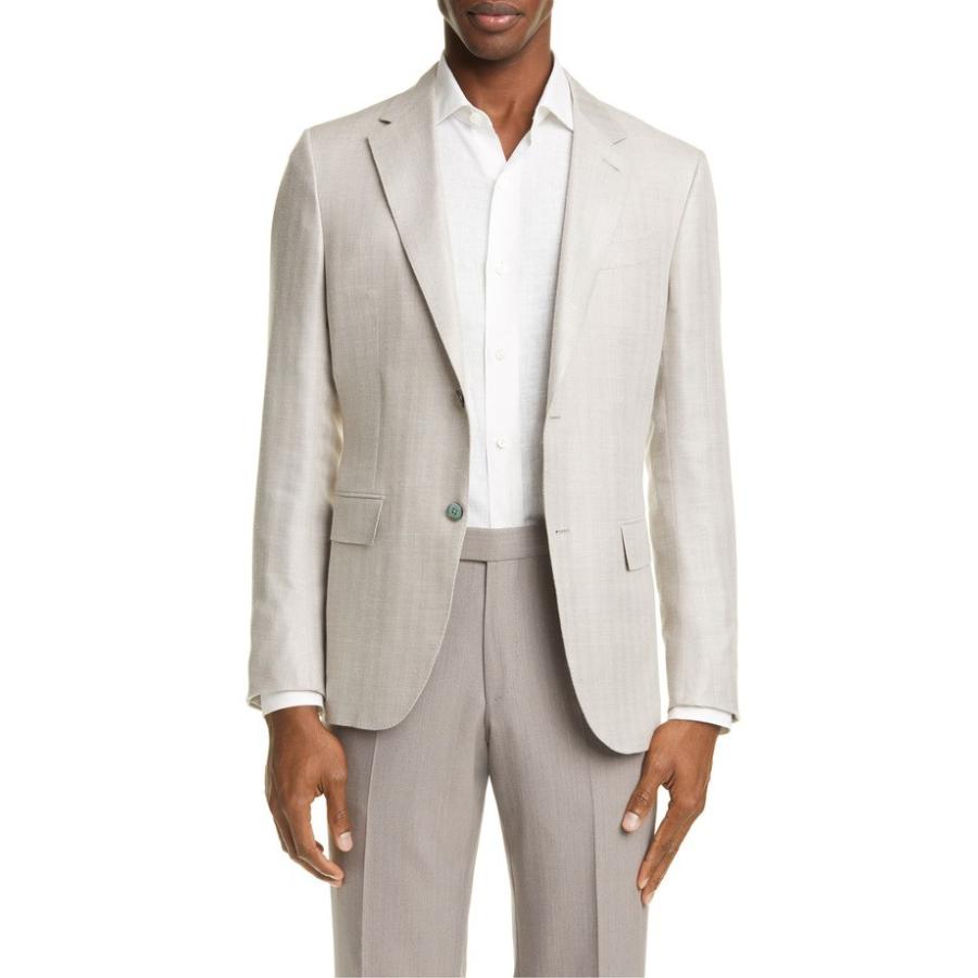 エルメネジルド ゼニア メンズ コート アウター 超激安特価 Ermenegildo Zegna Sport Herringbone Coat Milano Slim Fit Easy