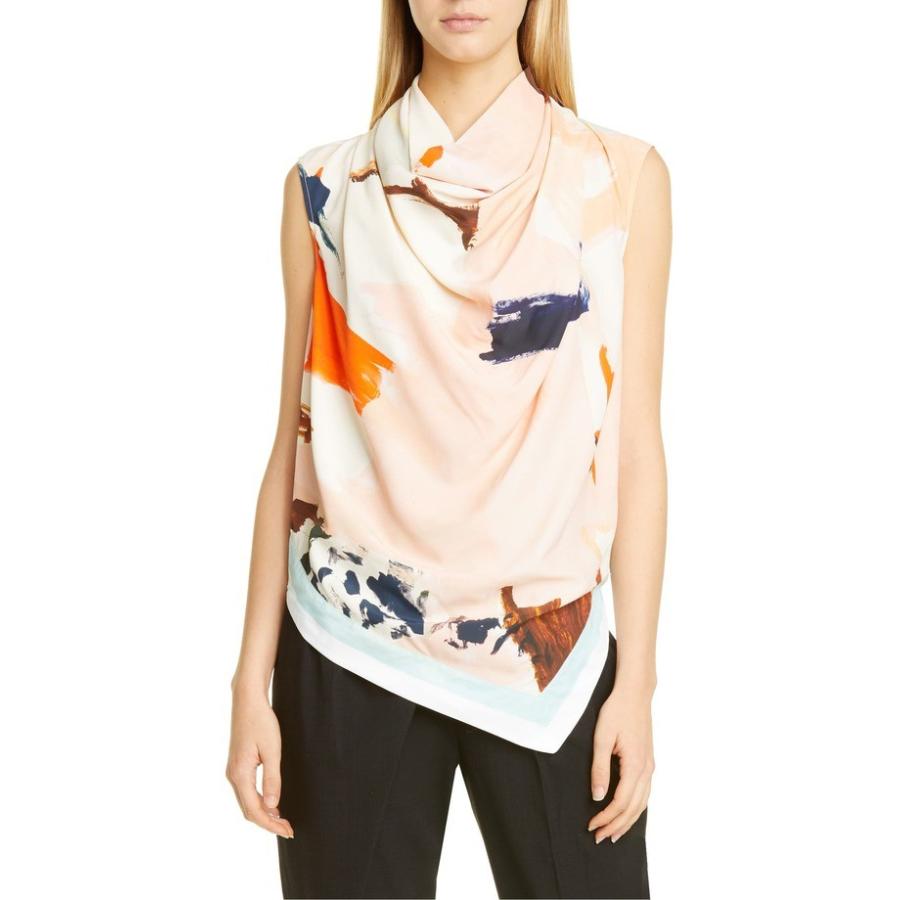 プロエンザショラー レディース シャツ トップス Proenza Schouler Abstract Print Cowl Neck Blouse Www Nlqp Com