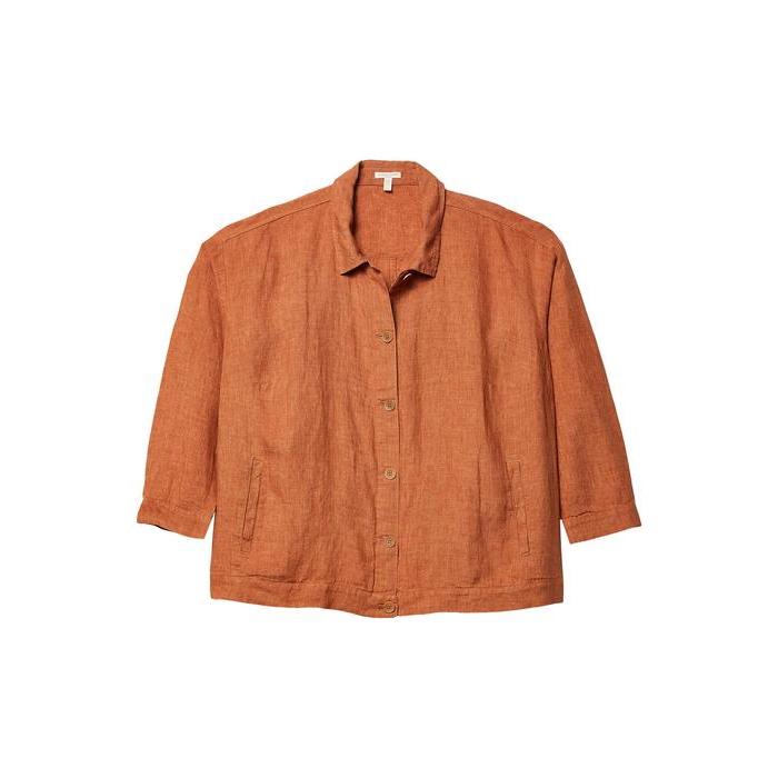 エイリーンフィッシャー レディース シャツ トップス Plus Size Classic Collar Jacket Www Marango Com Co