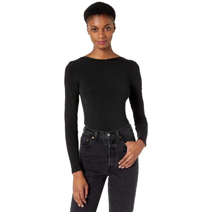 ショップ 07 Black リビーダ String Back トップス String シャツ 長袖 ウォルフォード Body Memphis レディースファッション Low レディース 長袖