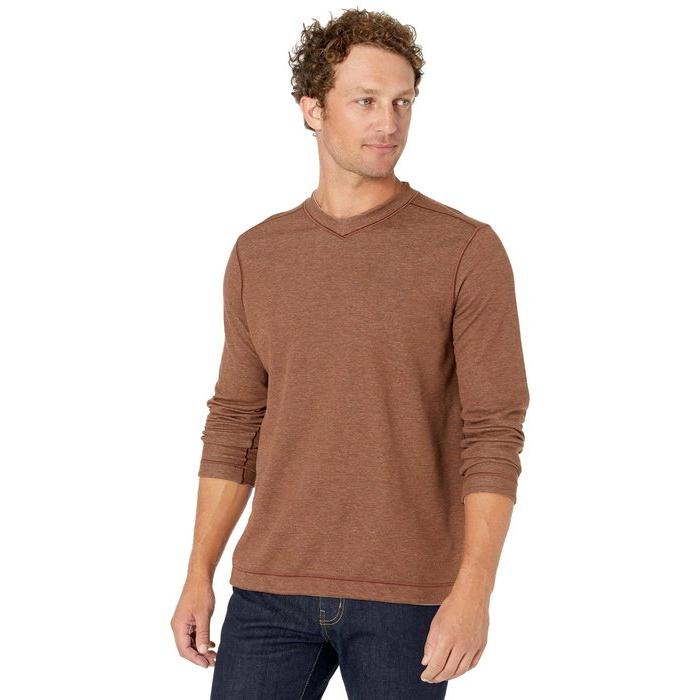 ジョンストンアンドマーフィー メンズ ニット セーター Sleeve アウター Reversible Long リビーダ ショップ メンズファッション V Neck