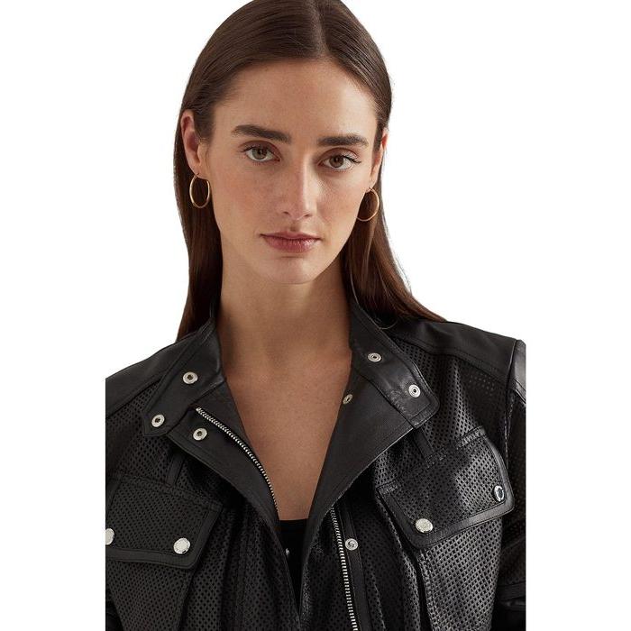 【値下げ⭕️】 ラルフローレン レディース コート アウター Perforated Leather Field Jacket 【L2150983914】(77532円)