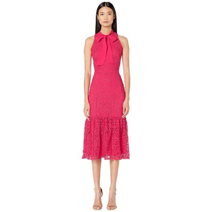 モニーク ルイリエ レディース ワンピース トップス Raspberry Lace Halter Dress With Ribbon Www Sport365 Ge