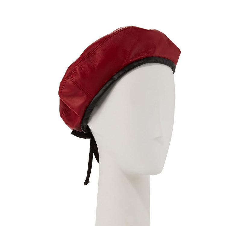 エリックジャヴィッツ Kate 帽子 レディース アクセサリー Leather レディースファッション Leather Two Tone Beret