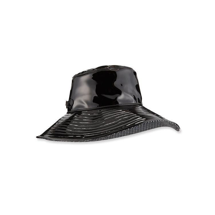 エリックジャヴィッツ Faux Leather Rain Hat レディース 11 Bone リビーダ Faux Leather アクセサリー 帽子 レディース レディース Patent ショップ