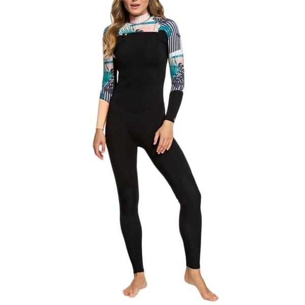 Roxy ロキシー Chest レディース 水着 Surf Pop レディース Chest Pop Zip Wetsuit 上下セット 3 2 Womens 21 Black リビーダ ショップ 国内即発送