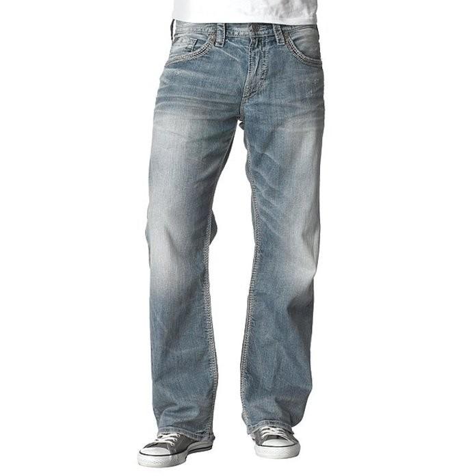 【お得】 ボトムス デニムパンツ メンズ ジーンズ シルバー Gordie Jeans Straight-Leg Loose Flap-Pocket ジーンズ、デニム
