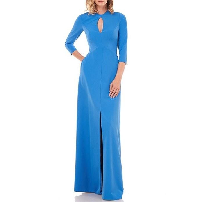 ケイ アンジャー レディース ワンピース トップス Hannah Keyhole Detail 3 4 Sleeve A Line Gown Www Raysolve Com