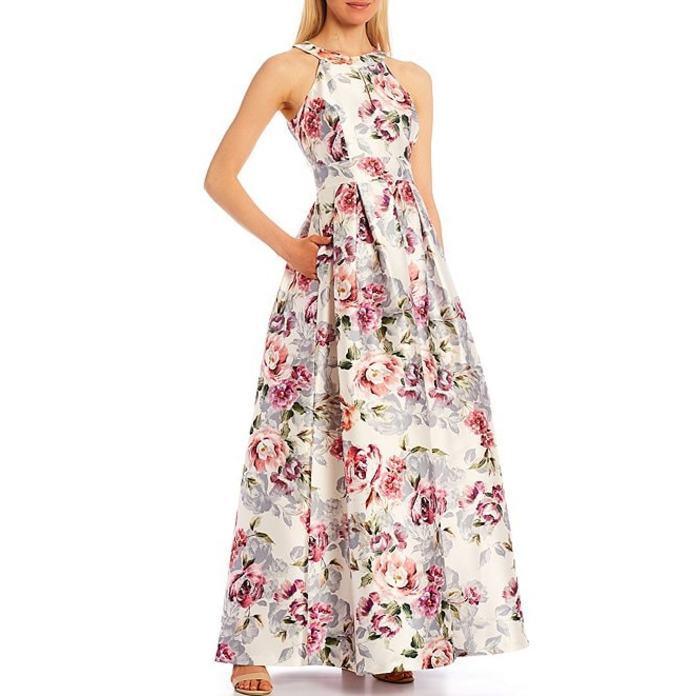 人気ブランドを エリザジェイ レディース ワンピース トップス Floral Brocade Halter Neck Sleeveless Mikado Ball Gown 31 Floral リビーダ Yahoo ショップ 通販 Yahoo ショッピング 人気ブランドを Www Doctor Plan Com