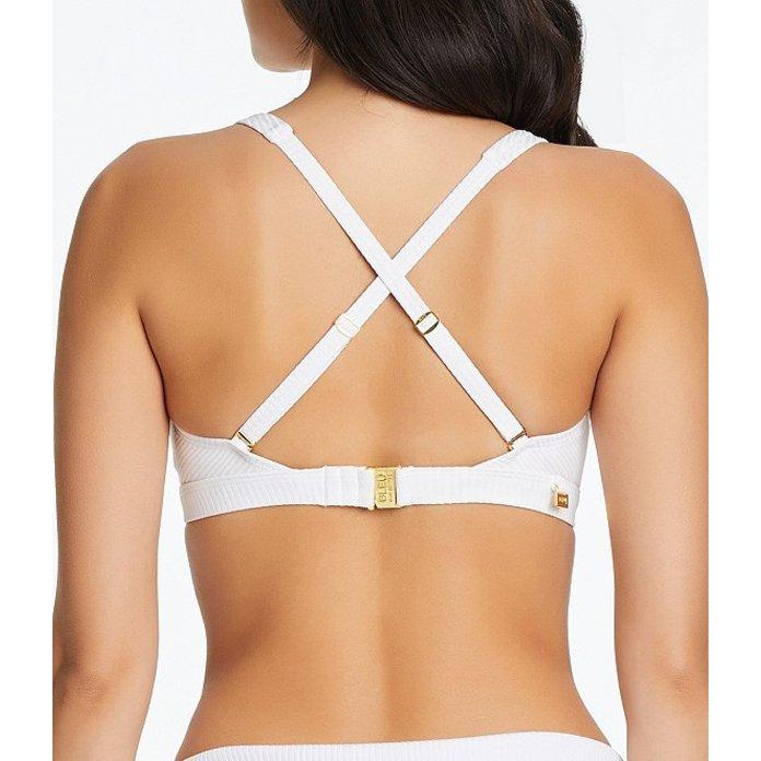 有名な高級ブランド ブルーロッドビーティ レディース 上下セット 水着 Walk The Line V Neck Underwire Bra Sized D Cup Swim Top Fold Over Banded Hipster Swim Bottom Militaryfamilies Com