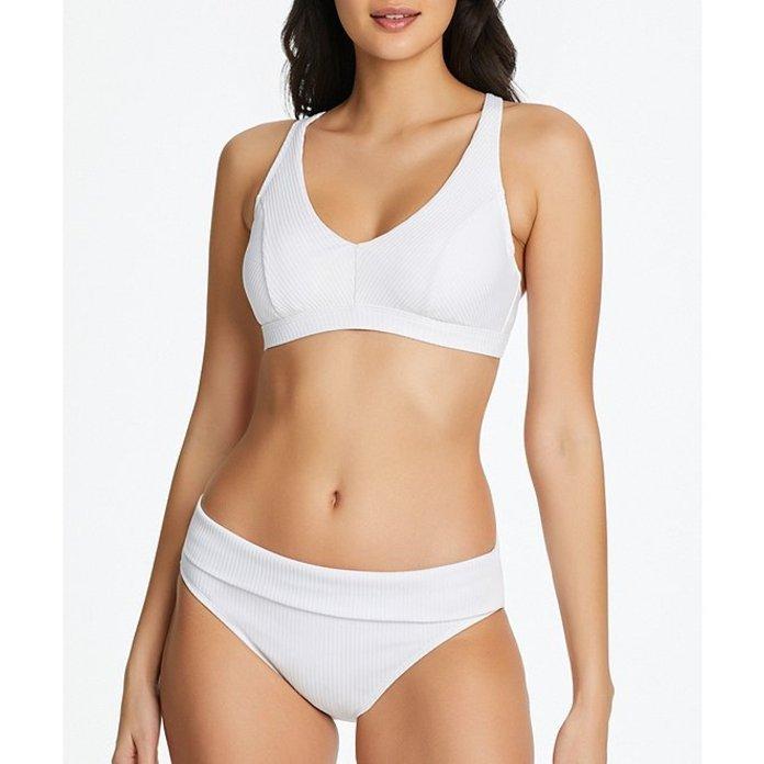 有名な高級ブランド ブルーロッドビーティ レディース 上下セット 水着 Walk The Line V Neck Underwire Bra Sized D Cup Swim Top Fold Over Banded Hipster Swim Bottom Militaryfamilies Com