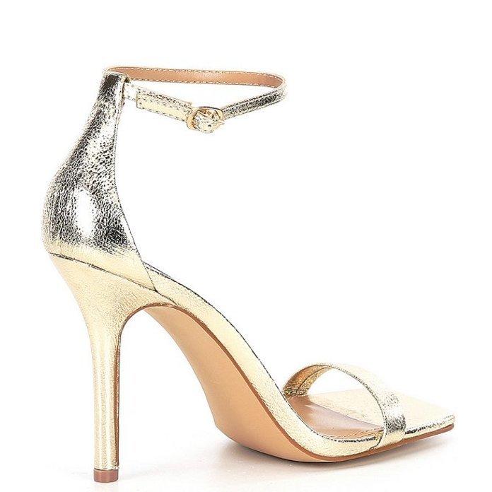 スティーブ マデン レディース サンダル シューズ Shaye Metallic Stiletto Square Toe Dress Sandals Www Liputanotomotif Com