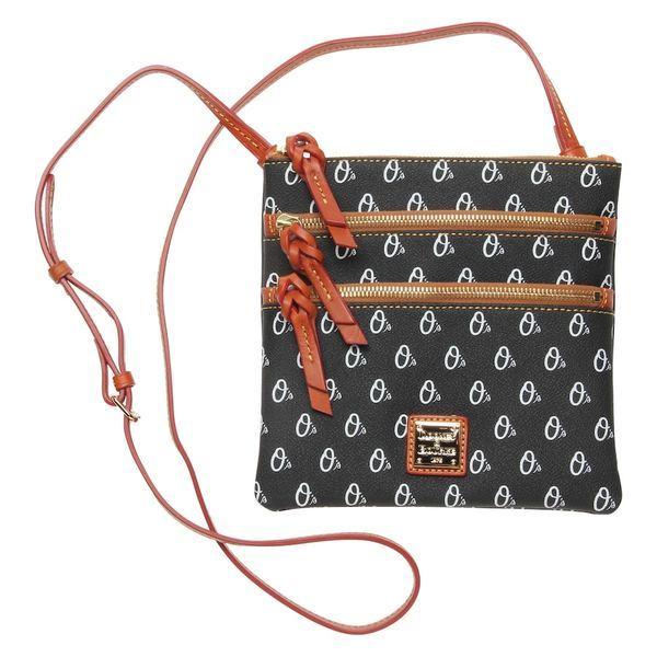 信頼 ドゥーニー バーク レディース ハンドバッグ バッグ Baltimore Orioles Dooney Bourke Women S Triple Zip Team Color Crossbody Purse 信頼 Kuljic Com