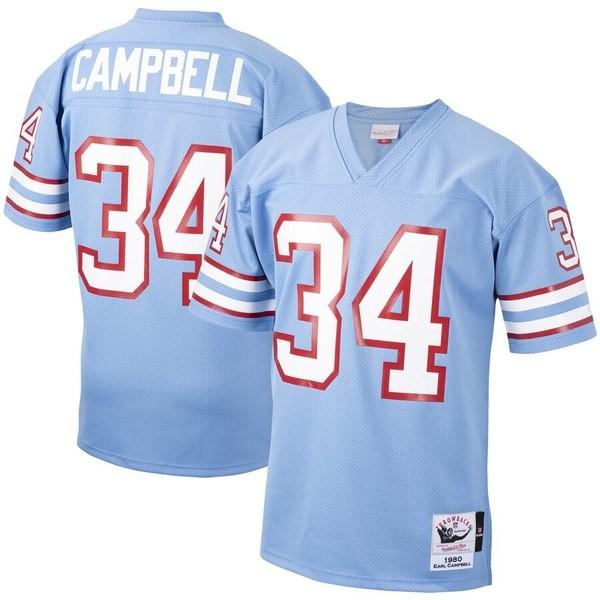 訳ありのミッチェル Amp ネスメンズtシャツトップスearl Campbell Houston Oilers Mitchell Amp Ness 1980 Authentic Throwback Retired Player Jersey 高評価大特価放出の