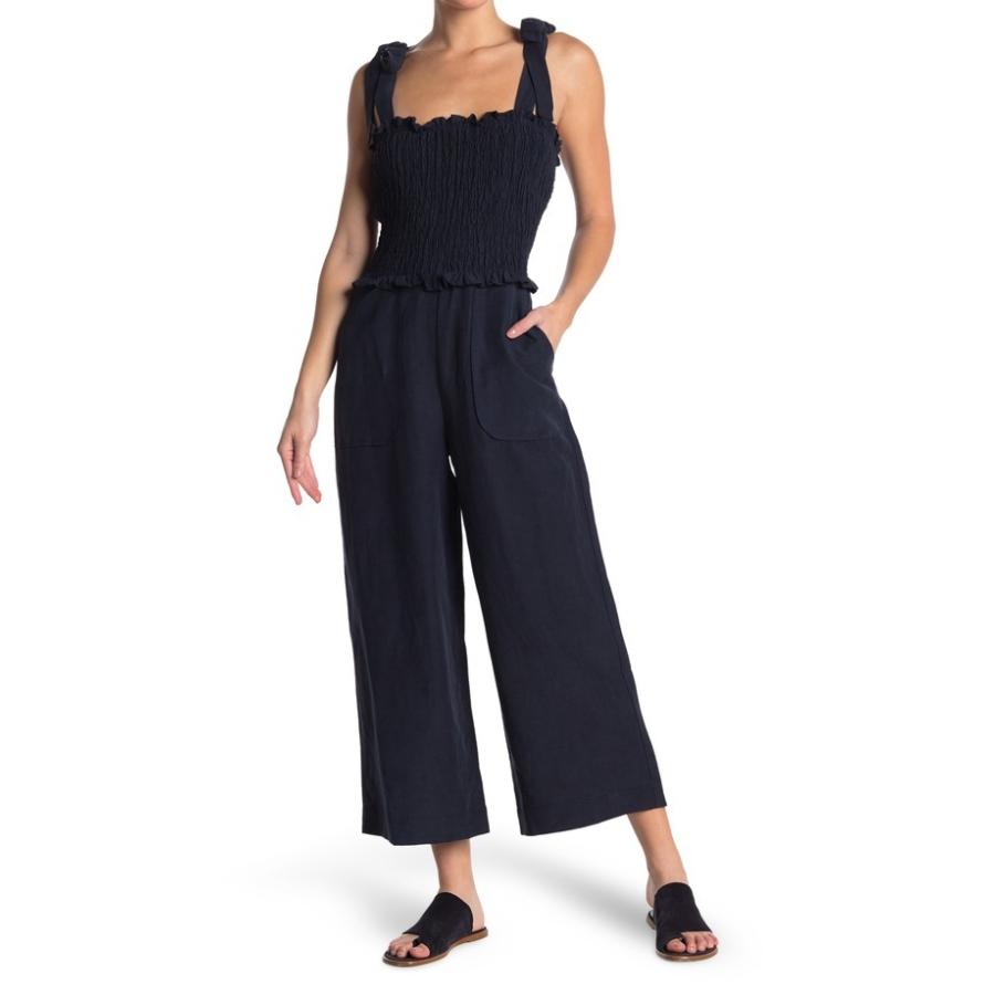100 の買戻し率 レベッカテイラー レディース ワンピース トップス Tie Strap Smocked Wide Leg Jumpsuit 全国販売店 Ssl Daikyogo Or Jp
