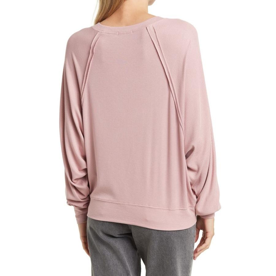 スウィートロメオ レディース パーカー スウェット アウター Ribbed Expose Seam Raglan Pullover 割引購入