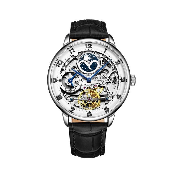 人気ブランドを ストゥーリング メンズ 腕時計 アクセサリー Men S Black Leather Strap Watch 40mm 即納最大半額 Lespakigali Com