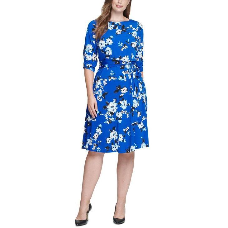 東京 セール ジェシカハワード レディース ワンピース トップス Plus Size Floral Print Midi Dress 取引市場 Shirleyryan Ca