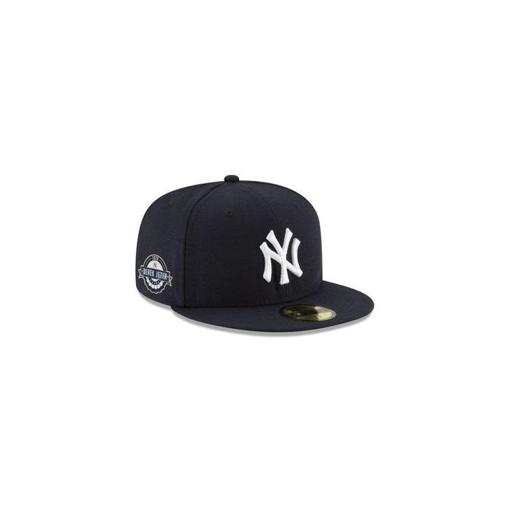 新品本物 Yankees York New アクセサリー 帽子 レディース ニューエラ 帽子 レディース ニューエラ Hall Jeter Derek Cap 59fifty Patch Fame Of 帽子