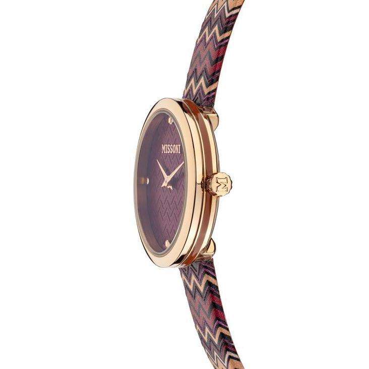 感謝の声続々 レディース ミッソーニ 腕時計 29mm Watch Strap Leather Zigzag Burgundy M1 Swiss Women S アクセサリー 腕時計 レディース ミッソーニ レディース腕時計 Hermandad Estrella Org