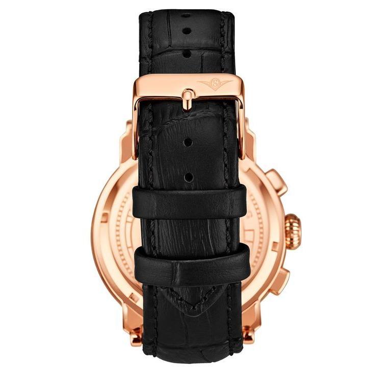 大人気定番商品 Black Men S アクセサリー 腕時計 レディース ストゥーリング 腕時計 レディース ストゥーリング Genuine 44mm Watch Strap Leather レディース腕時計