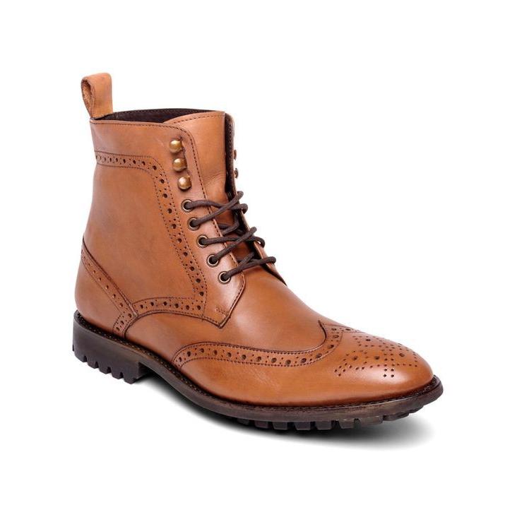 専門店 アンソニー ヴィア メンズ ブーツ レインブーツ シューズ Men's Grant Wingtip Leather Dress Boot  hobby-