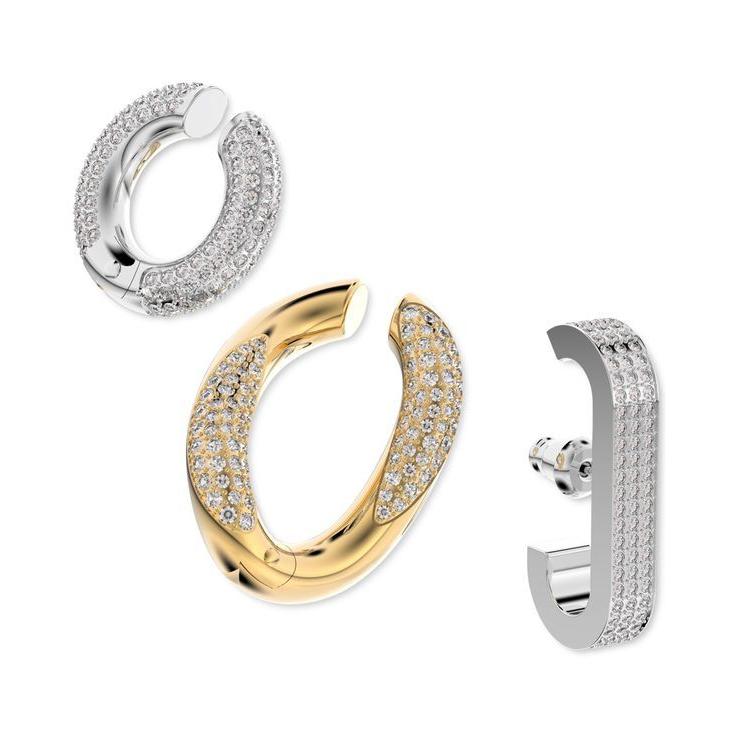 大特価品 スワロフスキー レディース ピアス イヤリング アクセサリー Two Tone 3 Pc Set Pav Eacute Clip On Pierced Ear Cuffs 一番安い通販 Paynow Universalpapershredding Com