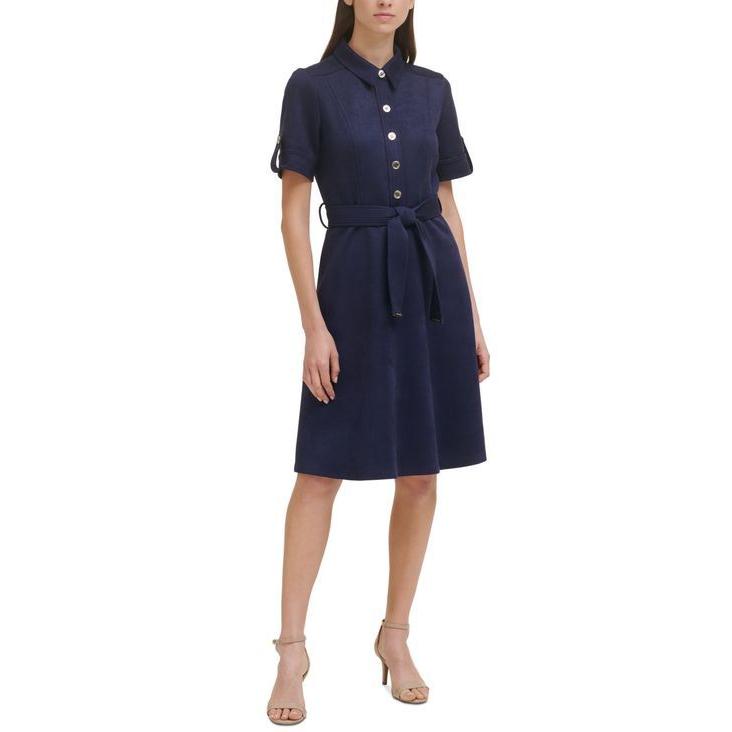 アウトレット 長島 価格 トミー ヒルフィガー レディース ワンピース トップス Scuba Faux Suede Shirtdress 宅配買取 Shirleyryan Ca