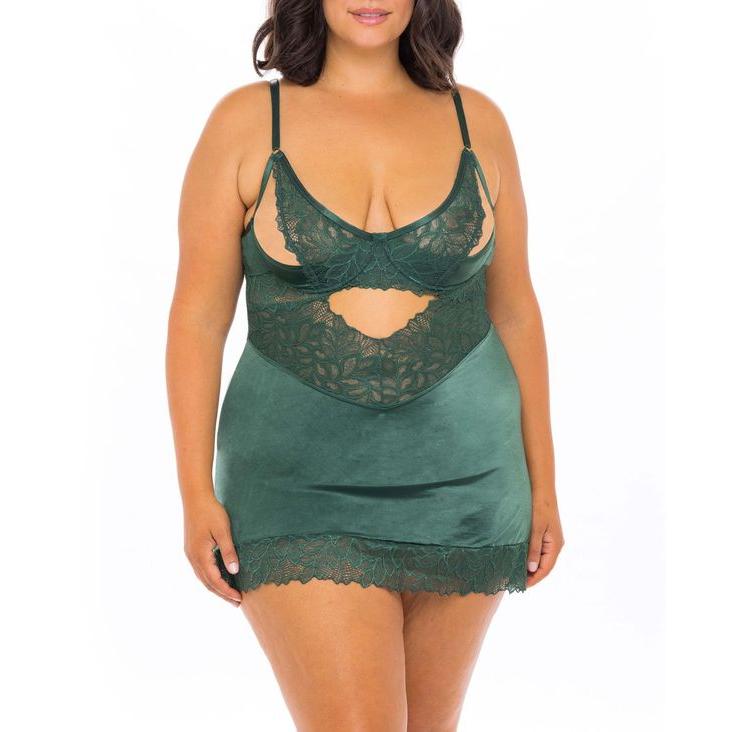 大人気新品 ララシェリ レディース ブラジャー アンダーウェア Plus Size Fitted Babydoll Set with Sling and Ring Details 2 Piece 3/4カップ 大人気新品 ララシェリ レディース ブラジャー アンダーウェア Plus Size Fitted Babydoll Set with Sling and Ring Details 2 Piece 3/4カップ