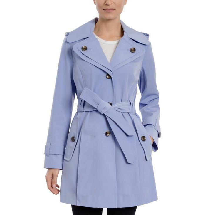 特価商品  ロンドンフォグ Raincoat Belted Single-Breasted Women's アウター ジャケット・ブルゾン レディース テーラード、ブレザー