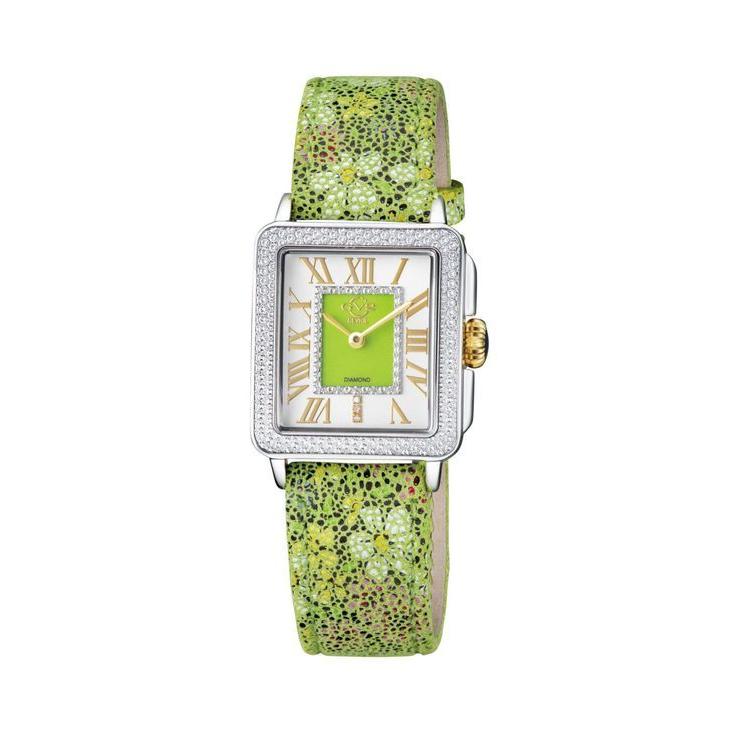 珍しい 腕時計 レディース ジェビル アクセサリー mm 30 Watch Strap Quartz Swiss Leather Green Floral Padova Women's GV2 腕時計