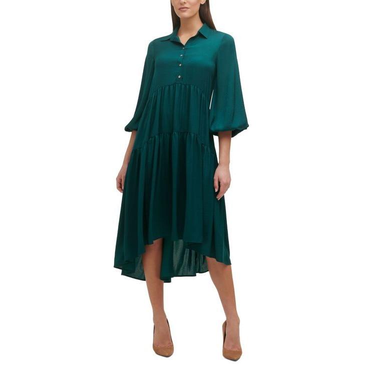 ショッピングセール トミー ヒルフィガー レディース ワンピース トップス Balloon Sleeve High Low Shirtdress アウトレット価格 Gaains Com