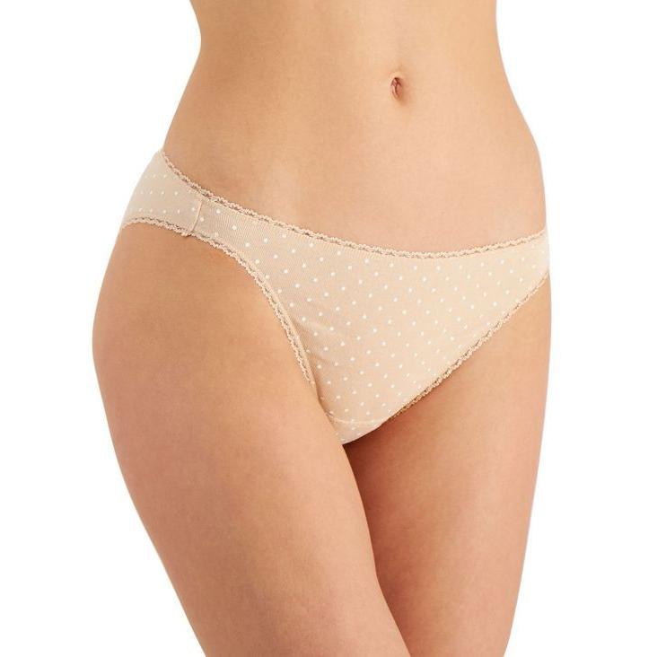 チャータークラブ レディース パンツ アンダーウェア Women's 3-Pk. Lace-Trim Dot Cotton Bikini Underwear