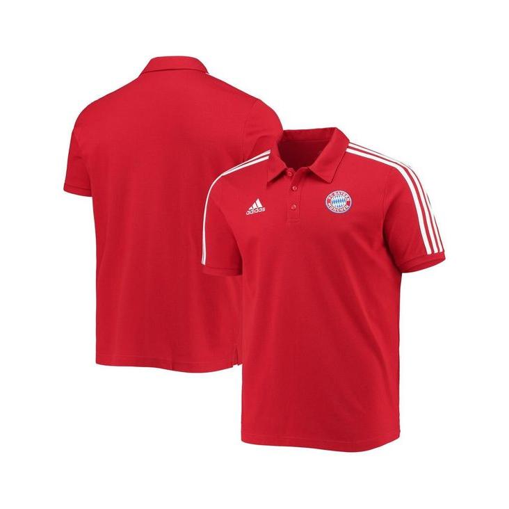 驚きの価格 アディダス メンズ ポロシャツ トップス Men's Red Bayern Munich 3 Stripes Primegreen Polo ポロシャツ