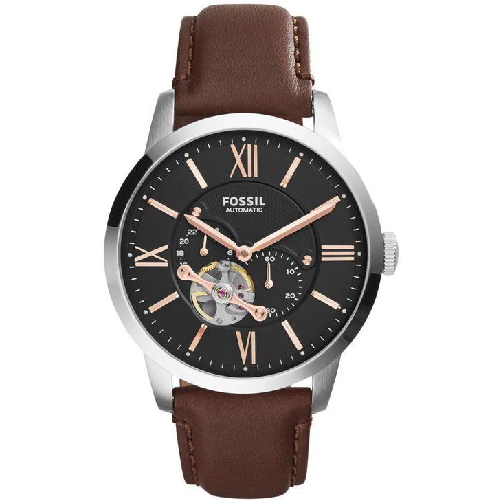 品多く フォッシル メンズ 腕時計 アクセサリー Men's Automatic Townsman Brown Leather Strap Watch 44mm ME3061 腕時計
