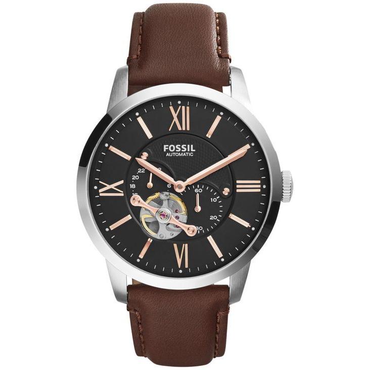 ファッション エントリー最大p14倍以上 フォッシル メンズ 腕時計 アクセサリー Men S Automatic Townsman Brown Leather Strap Watch 44mm Me3061 Z8xmaekmfx Www Kbdav Ac In