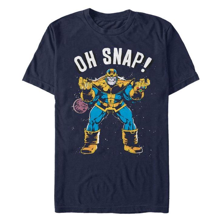 【即納】 フィフスサン メンズ Tシャツ トップス Marvel Men's Comic Collection Thanos Oh Snap Short Sleeve T-Shirt 半袖