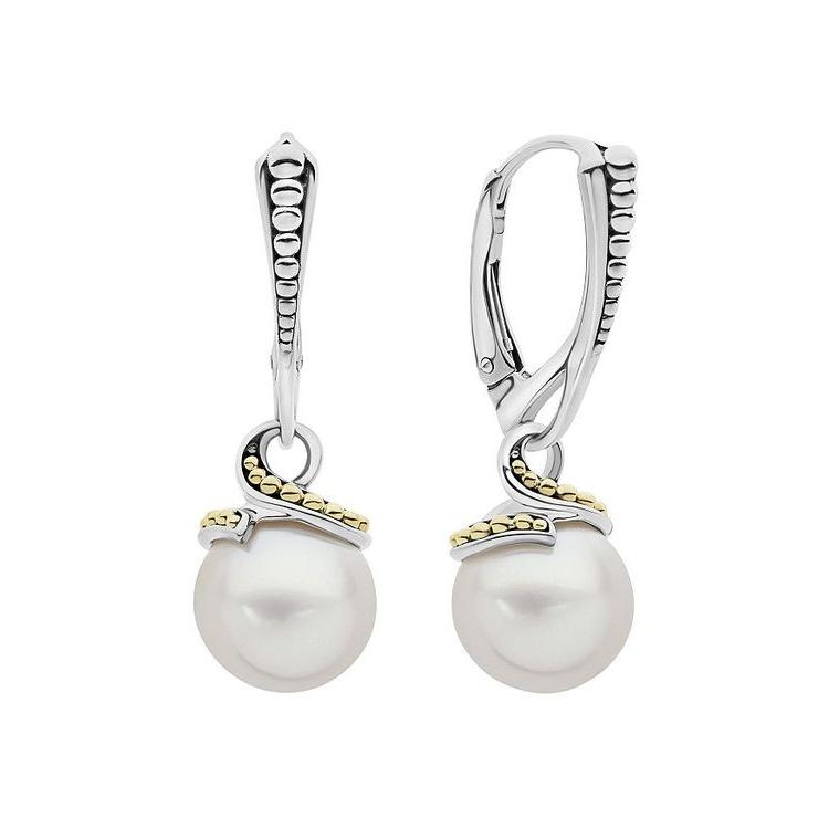 即納最大半額 ラゴス レディース ピアス イヤリング アクセサリー Sterling Silver 18k Yellow Gold Luna Cultured Freshwater Pearl Drop Earrings 人気特価激安 Atlascarsltd Com