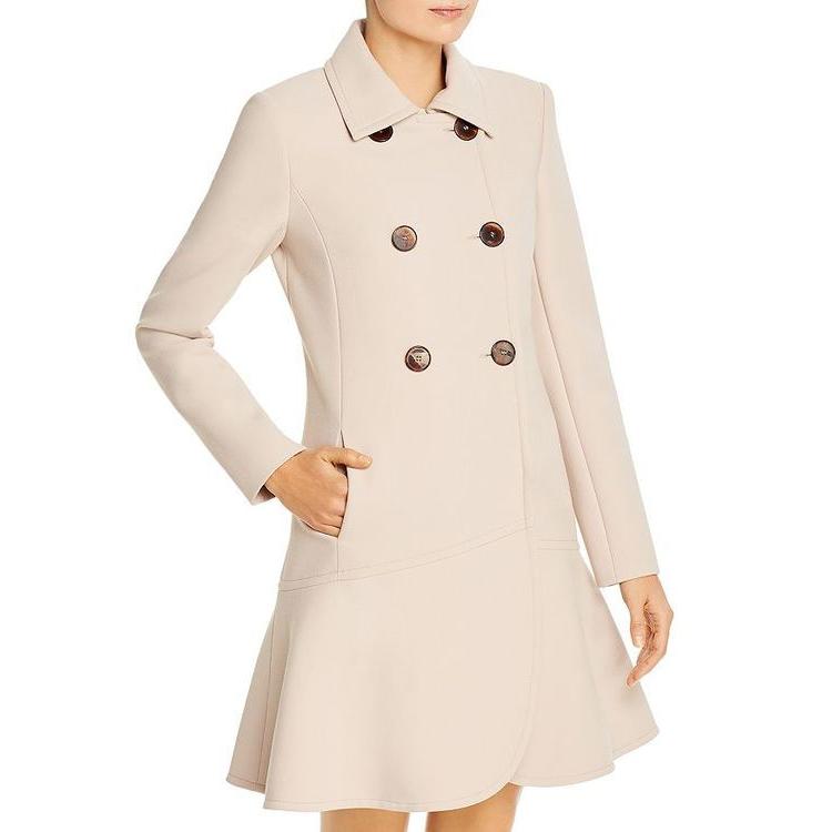 Sale 公式 ポールカ レディース ジャケット ブルゾン アウター Double Breasted Flounced Twill Coat 現金特価 Kpiss Fm