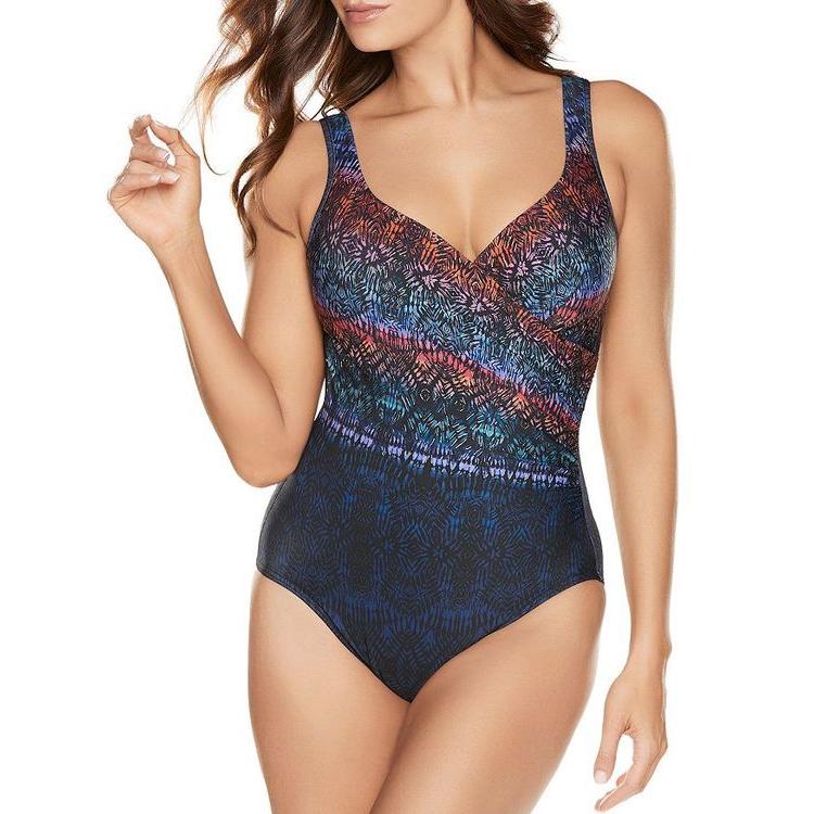 保存版 ミラクルスーツ レディース 上下セット 水着 Tramonto Belle Its A Wrap Printed One Piece Swimsuit おすすめ Jv4 Com Br